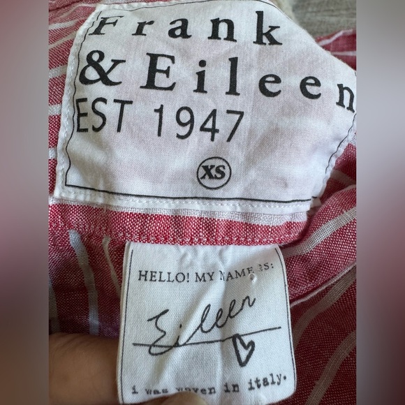 Frank & Eileen “Eileen” Linen stripe button down shirt XS - Picture 6 of 7
